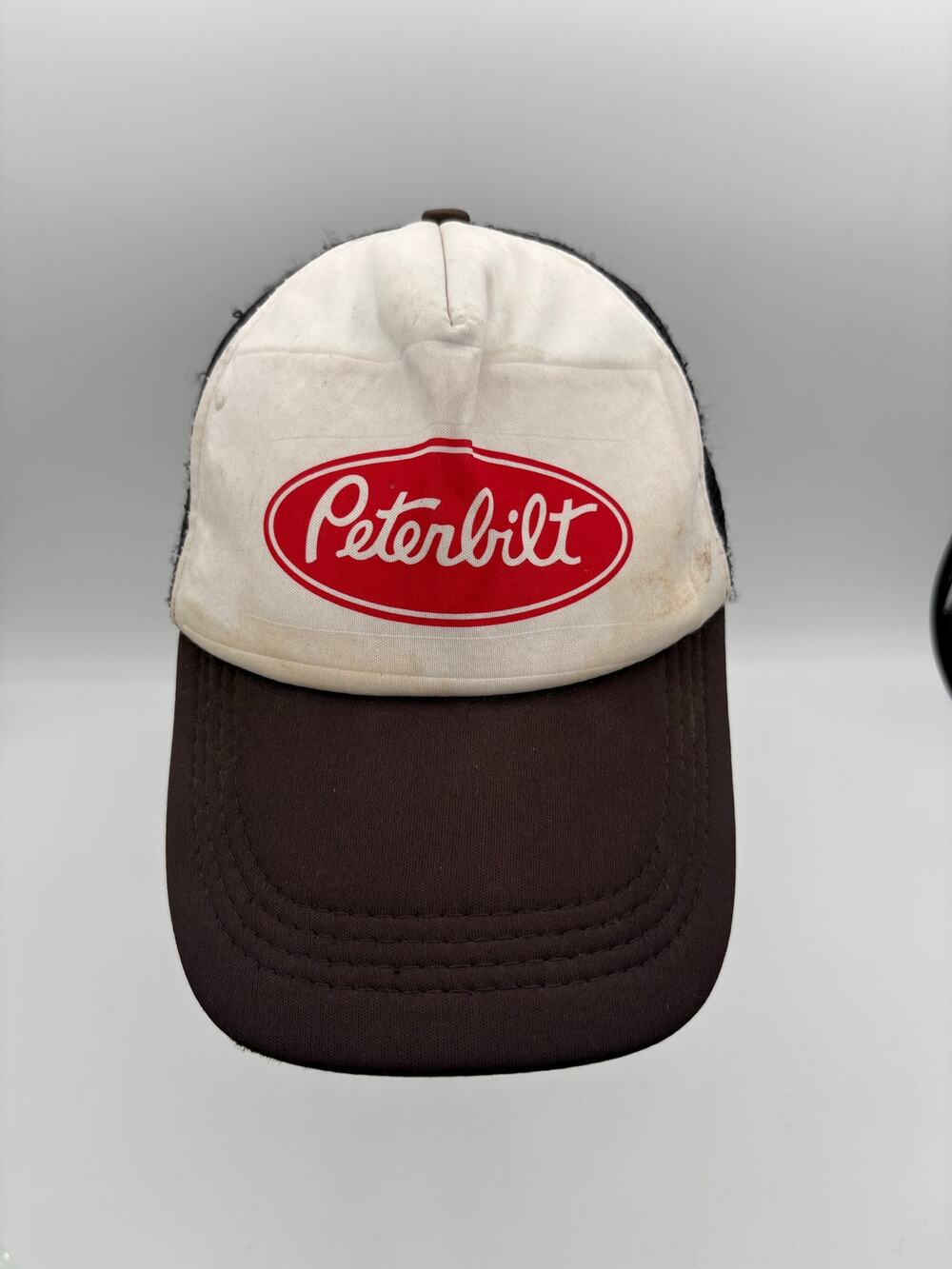 Vintage Peterbilt Distressed Snap Back Mesh Adjustable Well Worn Trucker Hat